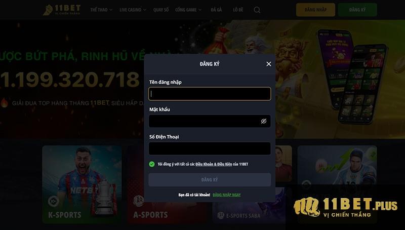 Hướng dẫn đăng ký khi tham gia 11bet cho thanh viên mới