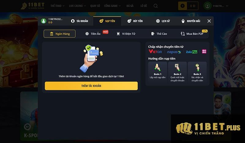 Quy trình nạp tiền đơn giản nhanh gọn