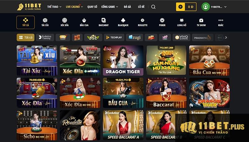 casino 11bet đẳng cấp với nhiều thể loại game hấp dẫn hiện nay